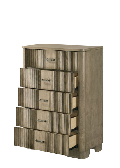 Lakkari 5 - Drawer Rectangular Chest with Metal Knob