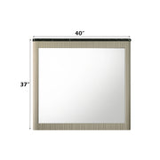 Travonte Rectangular Mirror with Marble Print Top