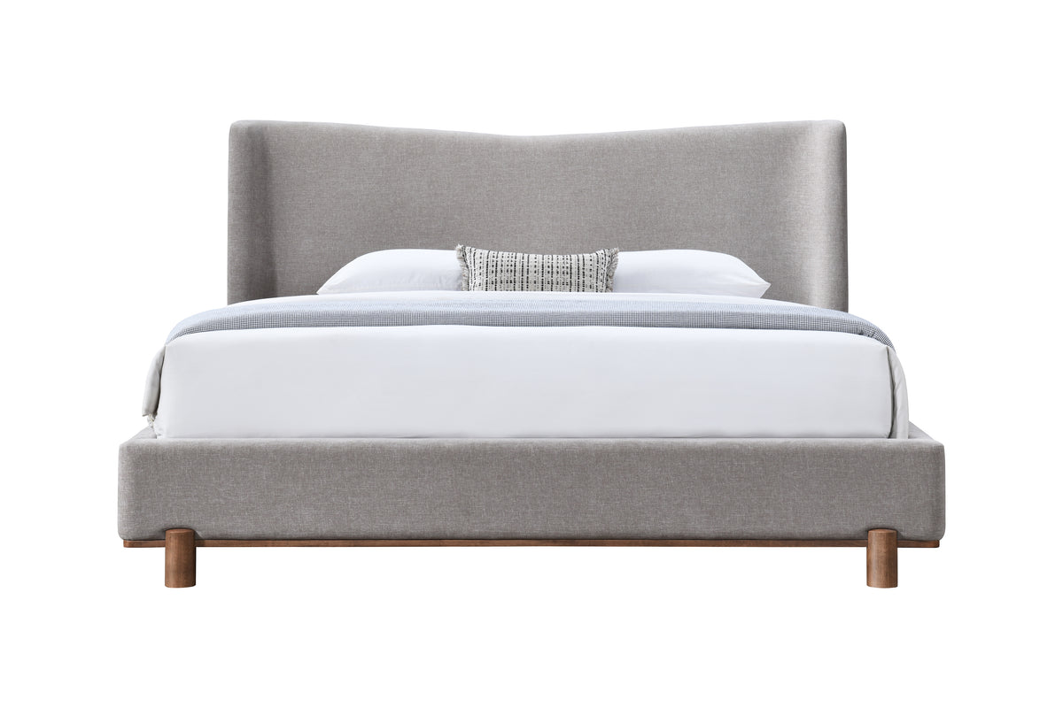 Melbourne Chenille Upholstered Queen Bed with Wingback