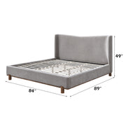 Melbourne Chenille Upholstered Eastern King Bed with Wingback