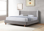 Melbourne Chenille Upholstered Queen Bed with Wingback