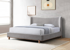 Melbourne Chenille Upholstered Queen Bed with Wingback