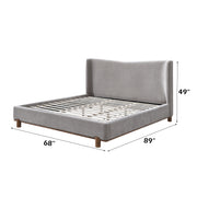 Melbourne Chenille Upholstered Queen Bed with Wingback