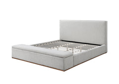 Boxter Linen Upholstered Queen Bed with Storage Footboard