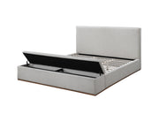 Boxter Linen Upholstered Queen Bed with Storage Footboard