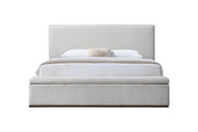 Boxter Linen Upholstered Eastern King Bed with Storage Footboard