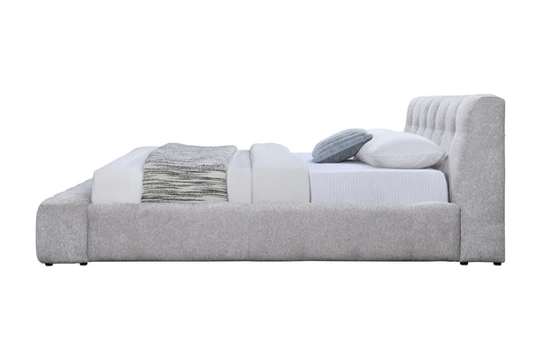 Hannah Chenille Upholstered Queen Bed with Buttonless Tufted Details