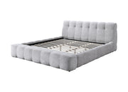 Hannah Chenille Upholstered Queen Bed with Buttonless Tufted Details