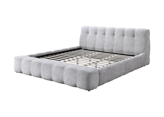 Hannah Chenille Upholstered Queen Bed with Buttonless Tufted Details