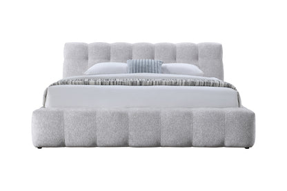 Hannah Chenille Upholstered Queen Bed with Buttonless Tufted Details