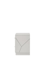 Esther 2 - Drawer Rectangular Nightstand with Embossed Lines Design