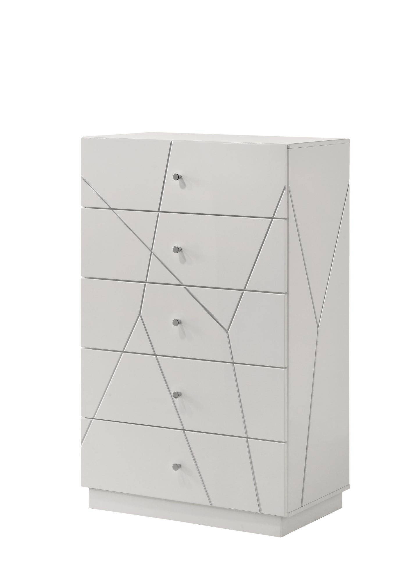 Esther 5 - Drawer Rectangular Chest with Embossws Lines Design