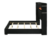 Garner Queen Bed with Fireplace, LED, Reading Light, Speaker, Bluetooth & USB