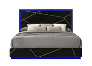 Esther Bedroom Set in Black with LED Lighting