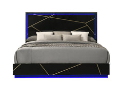 Esther Bedroom Set in Black with LED Lighting
