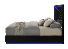 Esther Bedroom Set in Black with LED Lighting