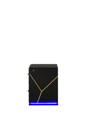 Esther Nightstand in Black with LED Lighting