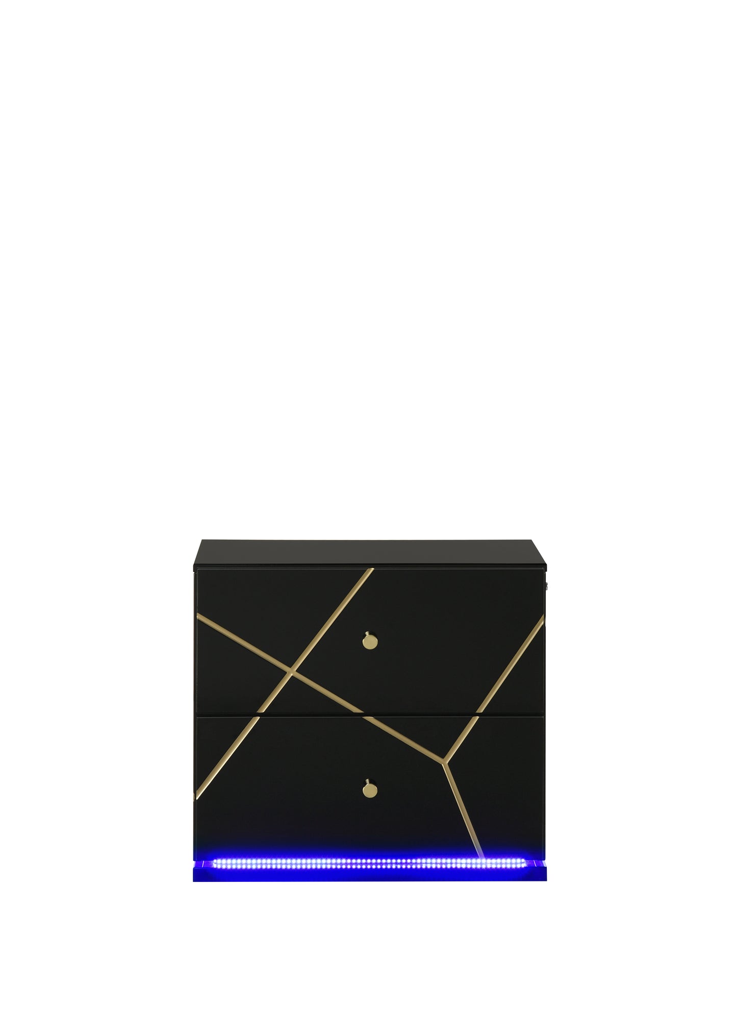 Esther Nightstand in Black with LED Lighting