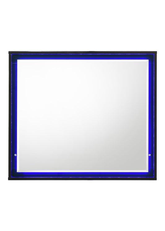 Esther Mirror in Black with LED Lighting