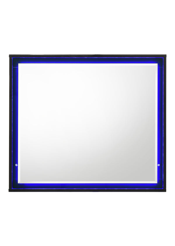 Esther Mirror in Black with LED Lighting