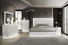 Esther Mirror in White with LED Lighting