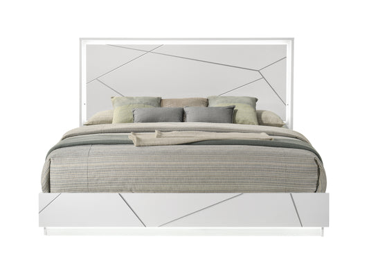 Esther Bed in White with LED Lighting