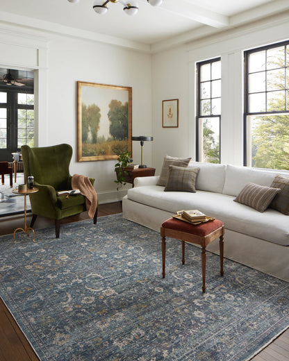 Jean Stoffer x Loloi Bradbury BRU-03 Ocean / Gold