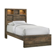 Bailey Twin Bookcase Panel 6PC Bedroom Set with Bluetooth