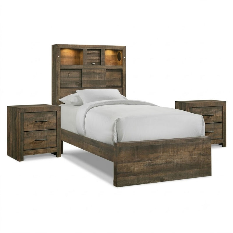 Bailey 3PC Bedroom Set with 2 Nightstands