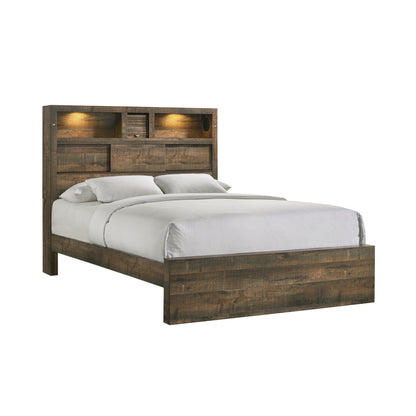 Bailey King Bookcase Panel 4Pc Bedroom Set With Bluetooth
