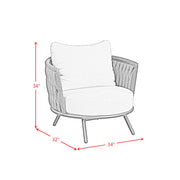 Bali Chairs with Olefin Grey in Dark Grey (Set of 2)