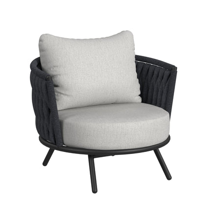 Bali Chairs with Olefin Grey in Dark Grey (Set of 2)