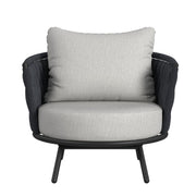 Bali Chairs with Olefin Grey in Dark Grey (Set of 2)