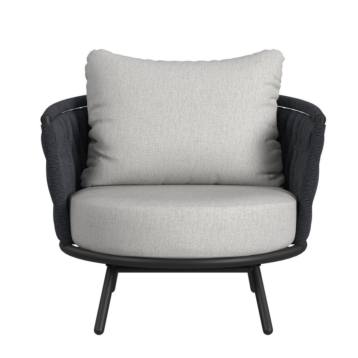 Bali Chairs with Olefin Grey in Dark Grey (Set of 2)