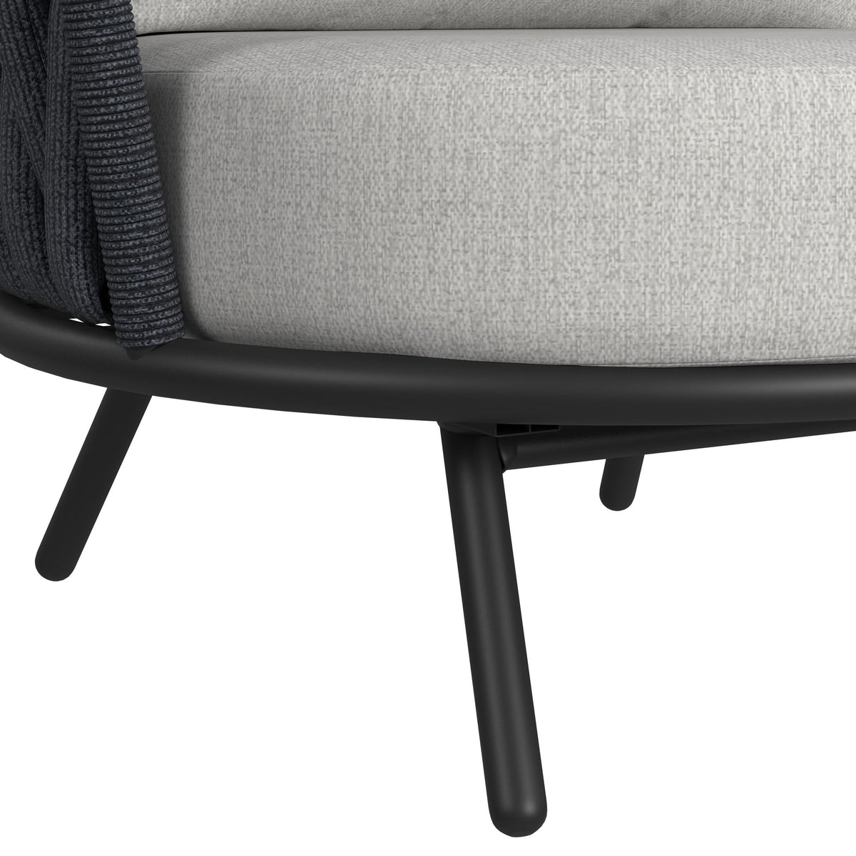 Bali Chairs with Olefin Grey in Dark Grey (Set of 2)