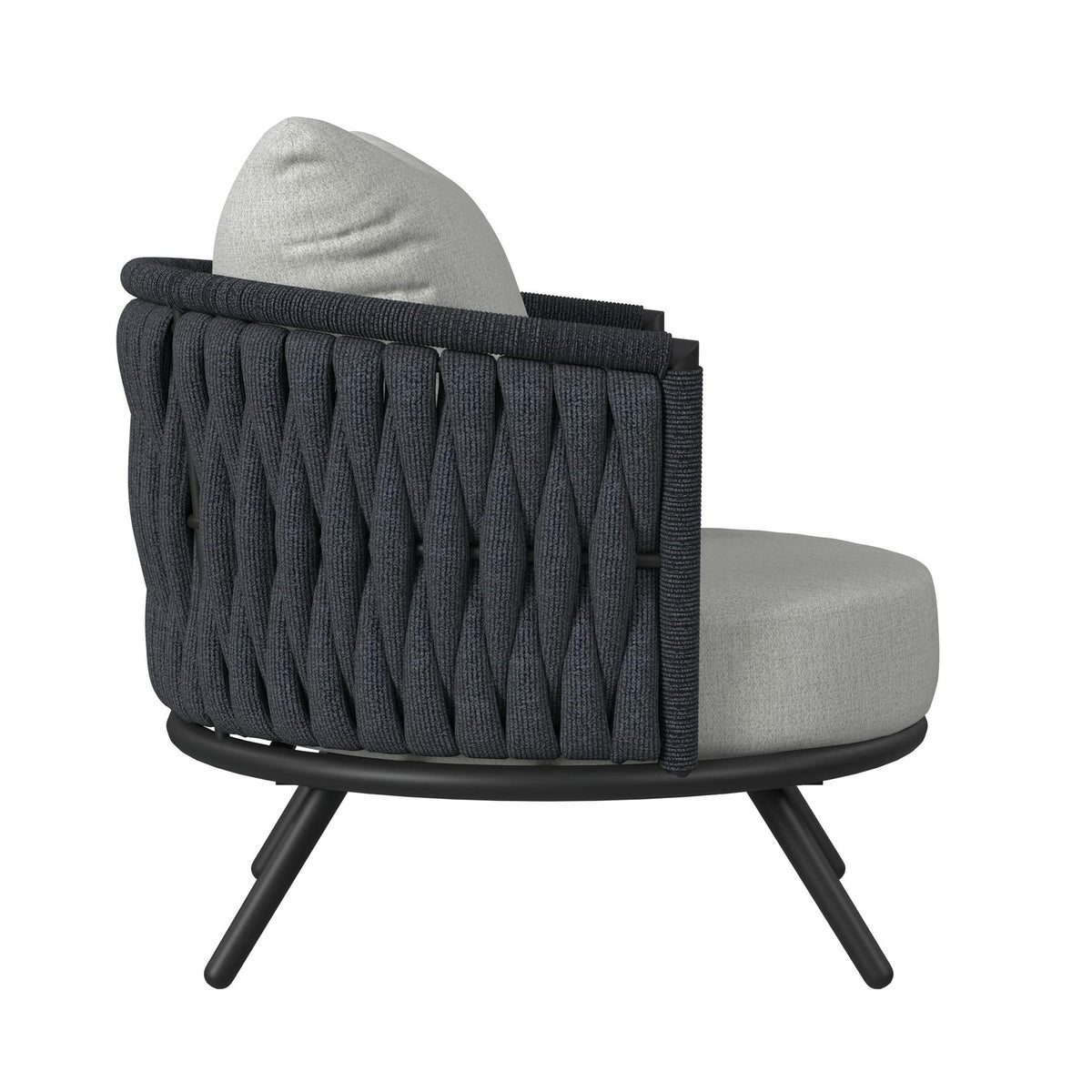 Bali Chairs with Olefin Grey in Dark Grey (Set of 2)