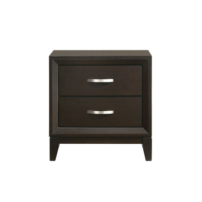 Beaumont 2-Drawer Nightstand in Merlot