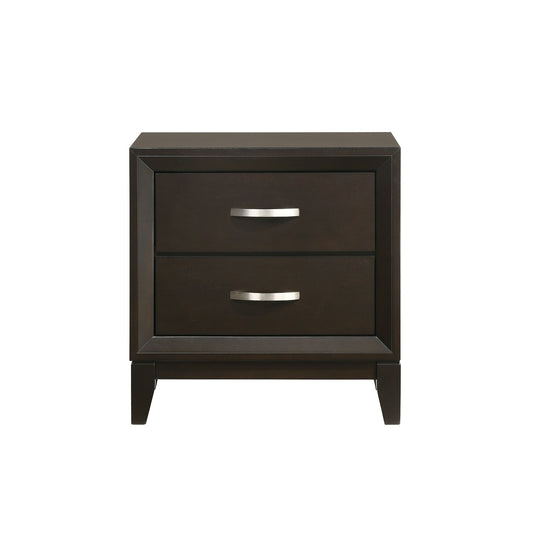 Beaumont 2-Drawer Nightstand in Merlot