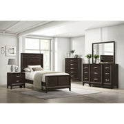 Beaumont Twin Panel Bed in Merlot