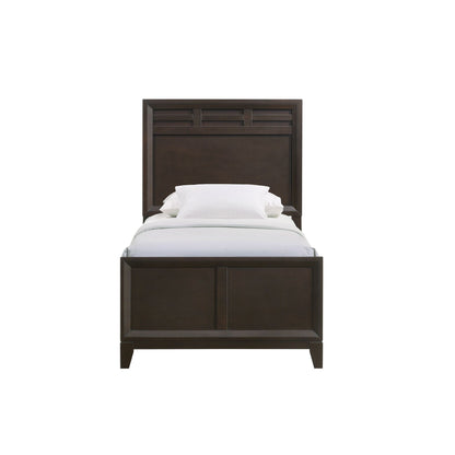 Beaumont Twin Panel Bed in Merlot