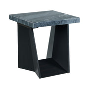 Beckley End Table Complete In Dark Marble Top