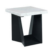 Beckley End Table Complete  In White Marble Top