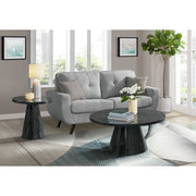 Bellini Round Occasional End Table Complete in Grey