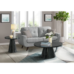 Bellini Round Occasional End Table Complete in Grey