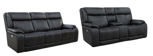 Harmony Zero Gravity Living Room Set in Charcoal