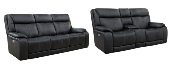 Harmony Zero Gravity Living Room Set in Charcoal