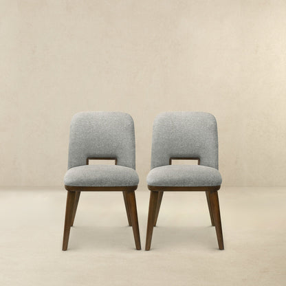 Blaken Light Grey Fabric Dining Chair (Set Of 2)