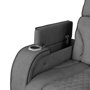 Blitz Motion Recliner with LED in Simba Slate and Black Welt