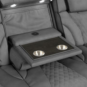 Blitz 2PC Living Room Set in Simba Slate and Black Welt-Sofa & Loveseat