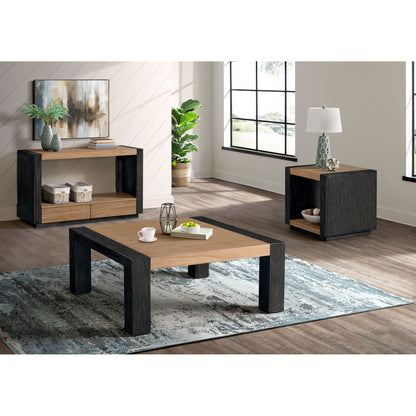 Breckenridge Sofa Table in Light Oak & Black